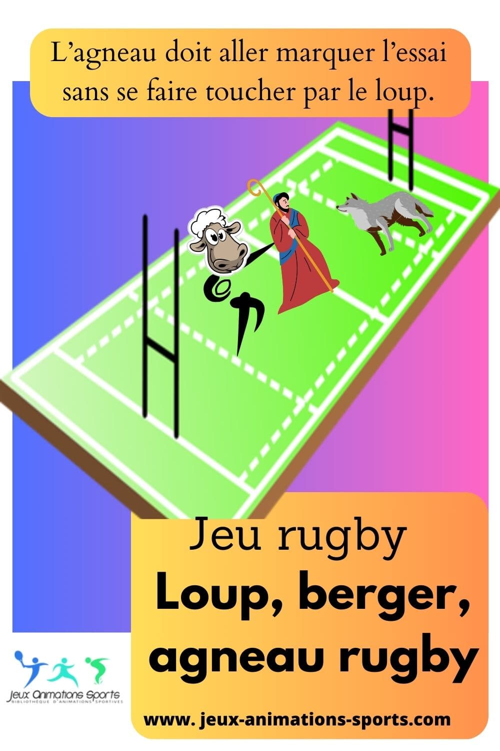 Loup, agneau, berger rugby